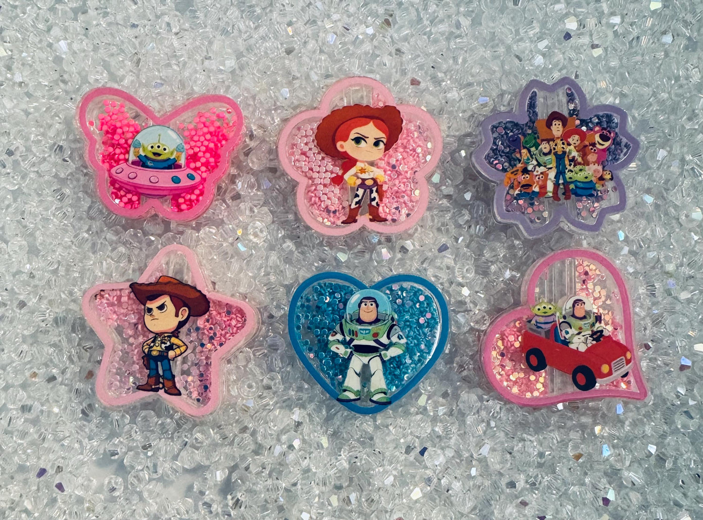 Acrylic Shaker Focal beads | Strawberry, Poke, Jack, Alien, cars, different Themes Beads -DIY For pens - Random Mix - 3pcs