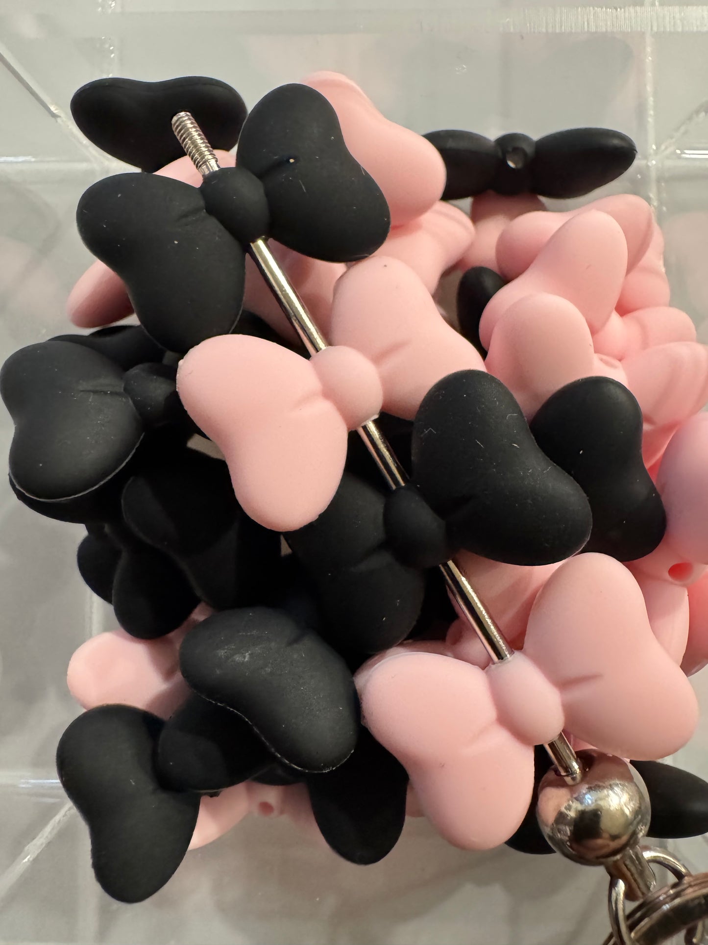 3D Silicone Bow Bead- 2Pc Pack