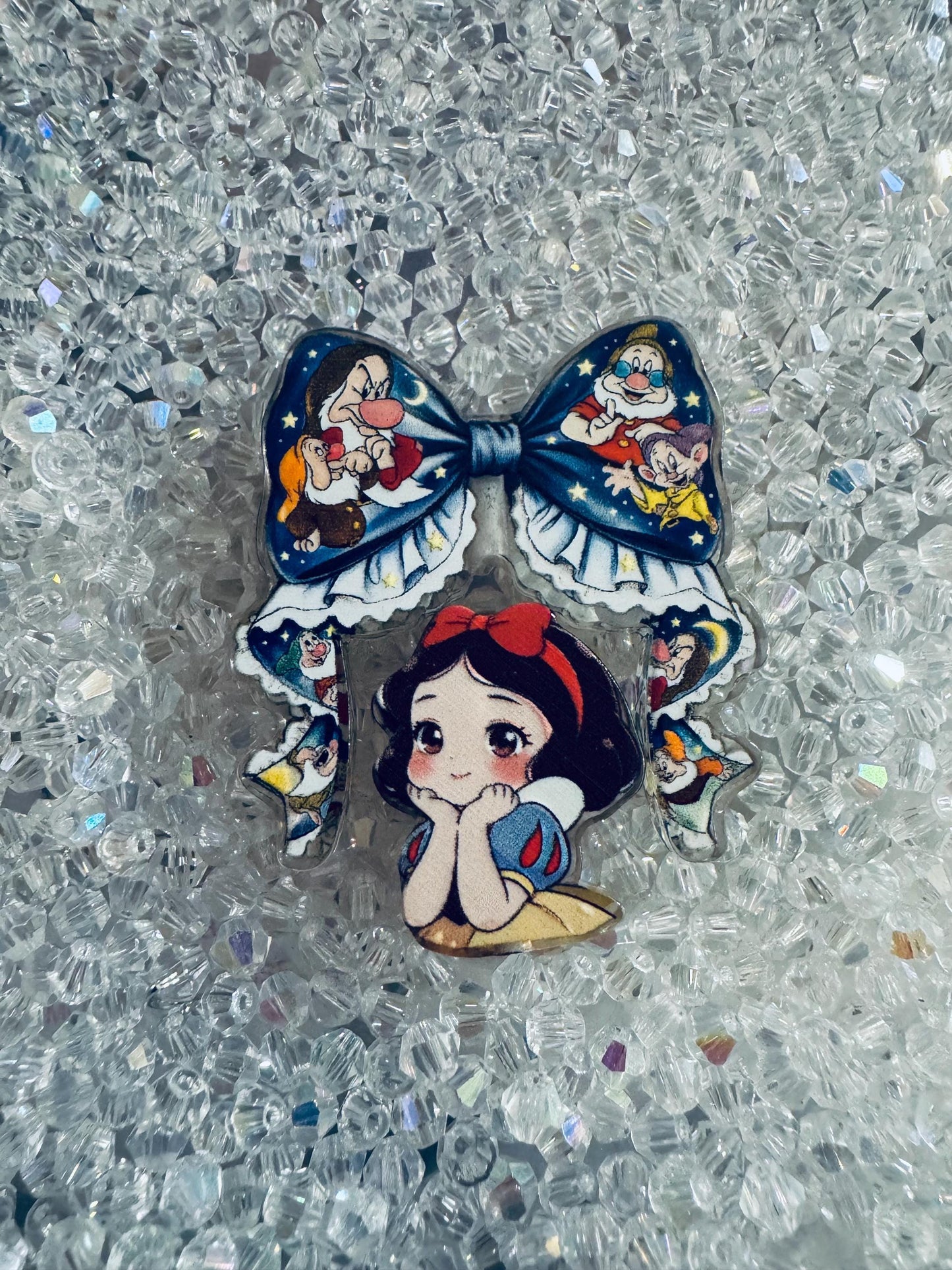 2Pc Theme Set Acrylic Bow plus character bead Focal-Fits DIY pens- Mexican Chavo bead| Strawberry| Poke