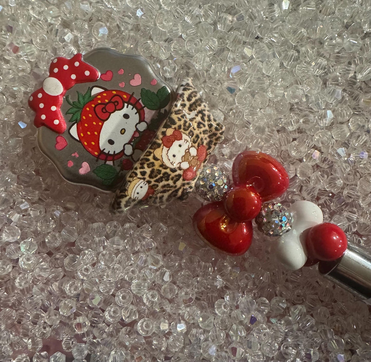 Cute Kitty Bath Tubs Beads -For pens and beadable items- 5Pc Set