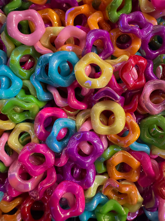 16MM Wavy Spacers Assorted Styles -25pc Pack