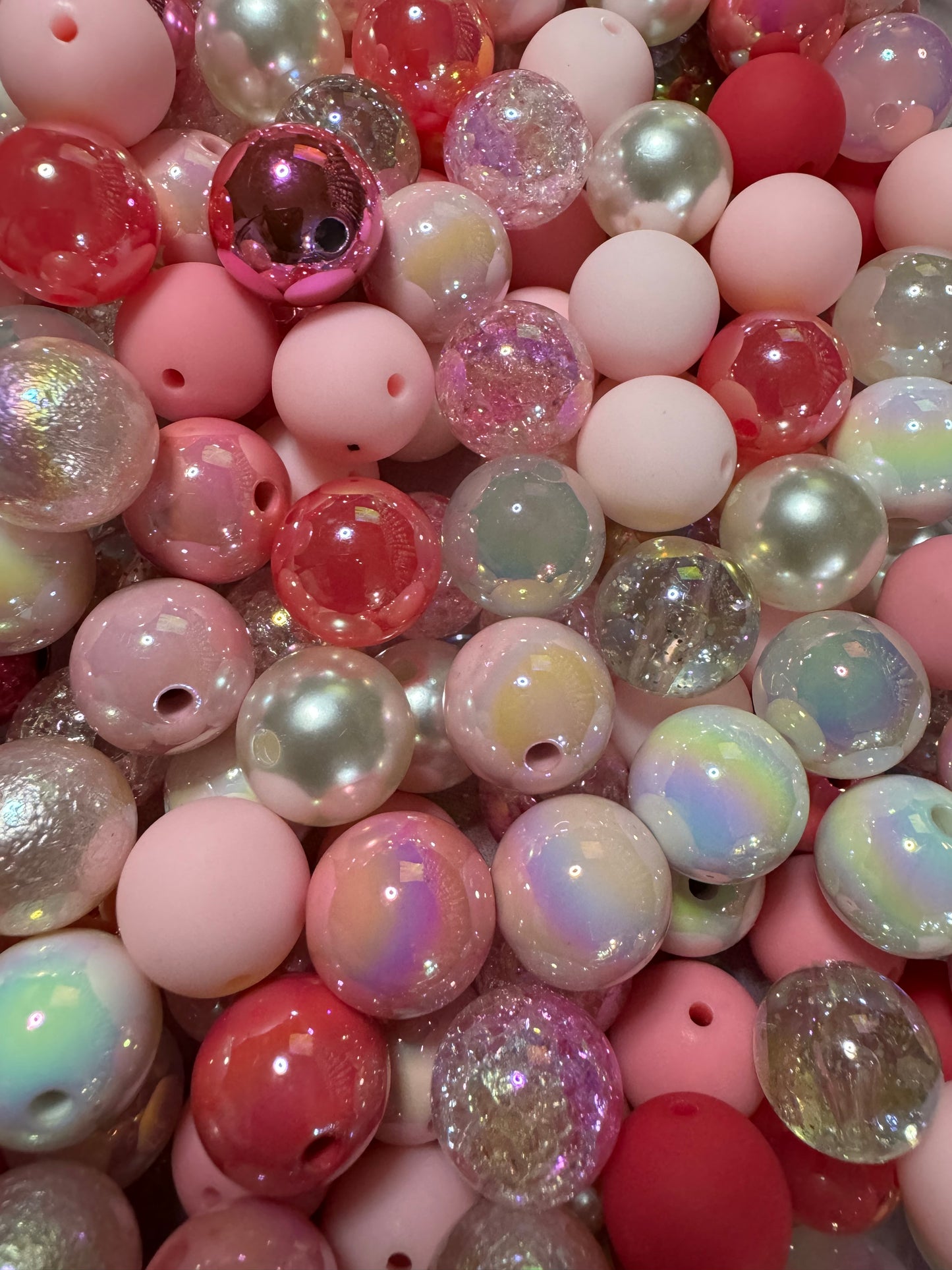 16MM Acrylic Color Bead Mixes- 15ct Bead Pack