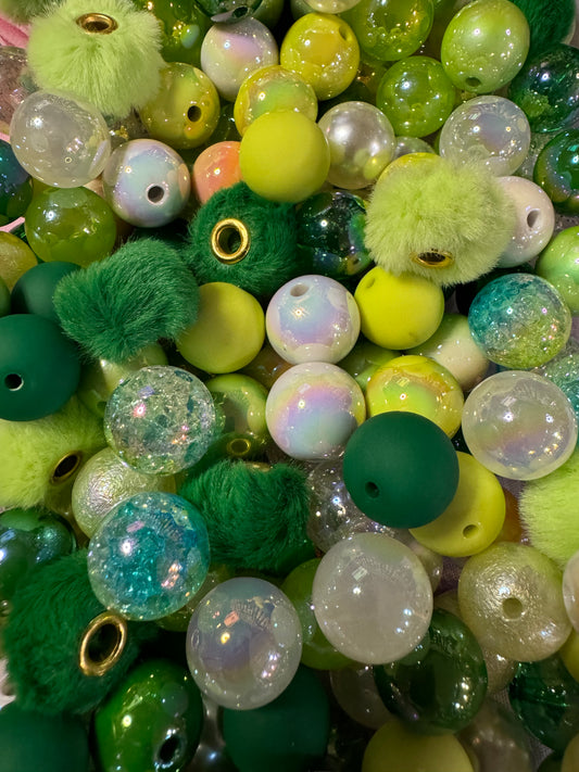 16MM Acrylic Color Bead Mixes- 15ct Bead Pack