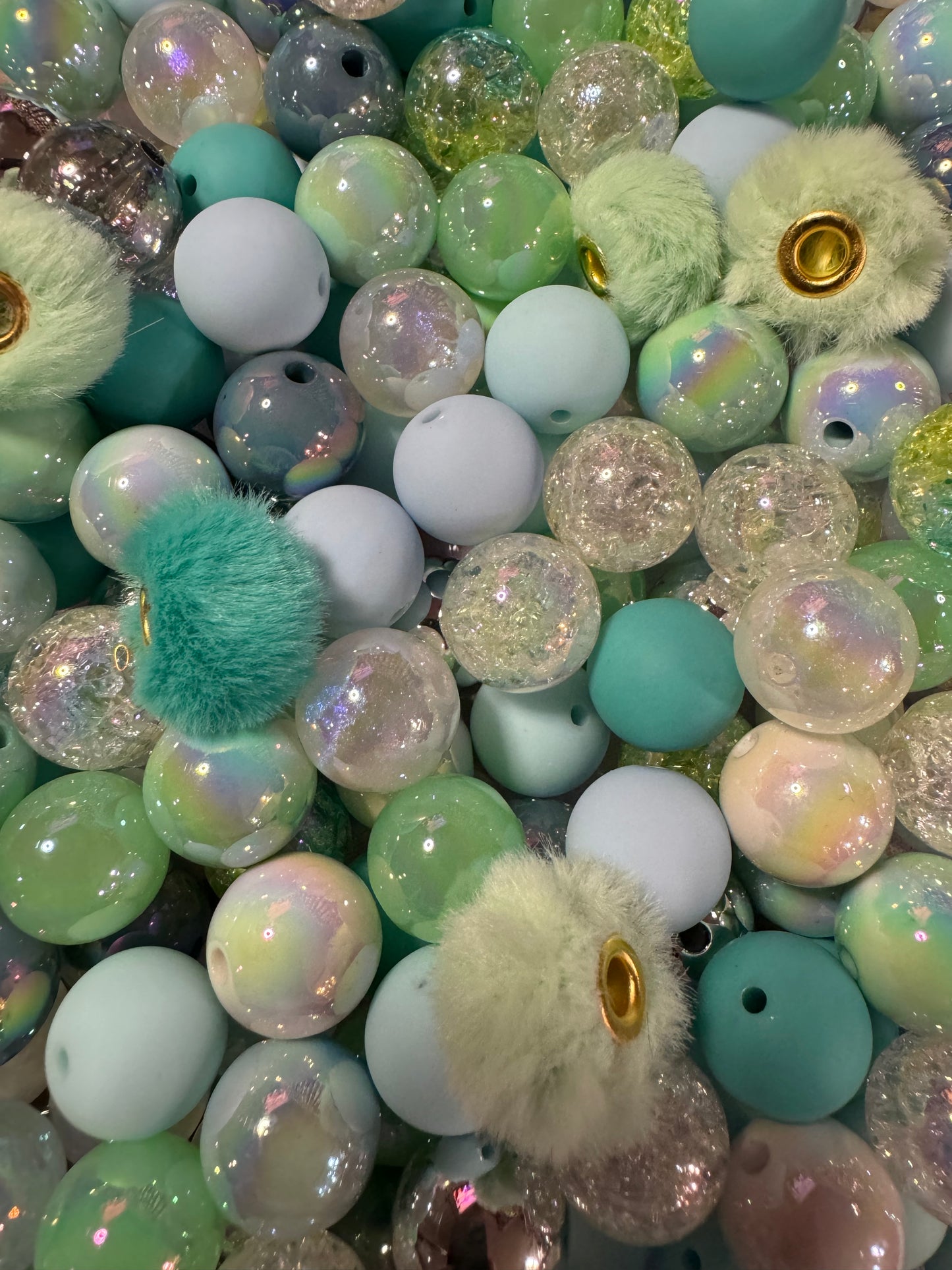16MM Acrylic Color Bead Mixes- 15ct Bead Pack