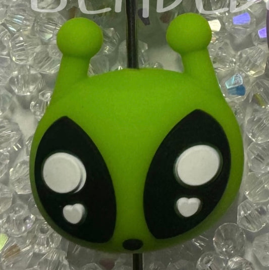 3D Cute Alien -2Pc Beads