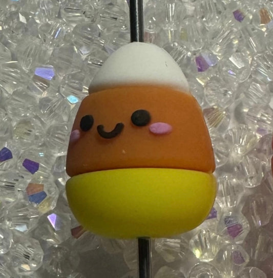 3D Candy Corn -2Pc Beads