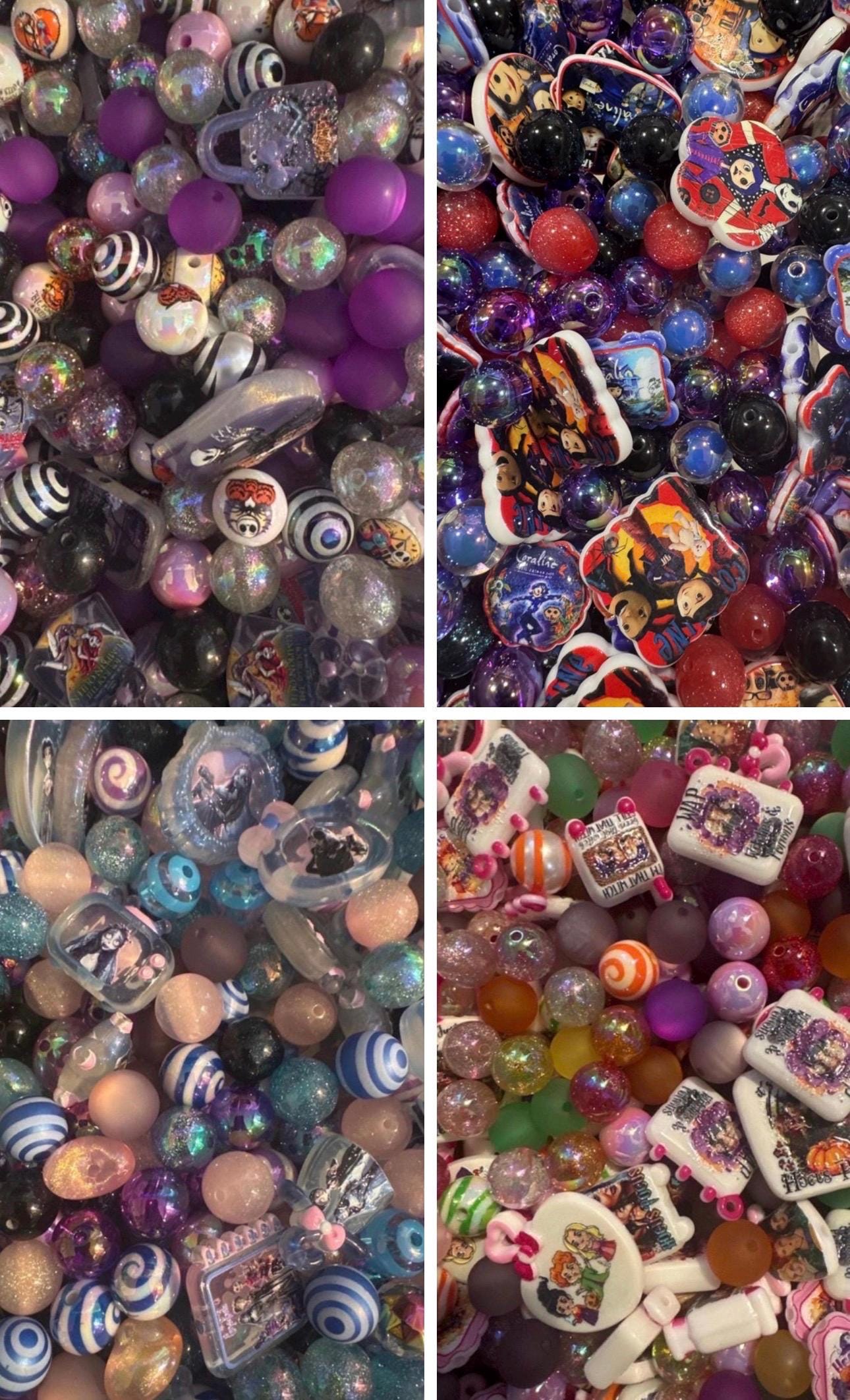 01- Custom Halloween Mixes - Acrylic Bead Mix ,DIY for Chunky Keychains, Phone and Bag chains!-