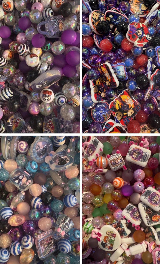 01- Custom Halloween Mixes - Acrylic Bead Mix ,DIY for Chunky Keychains, Phone and Bag chains!-
