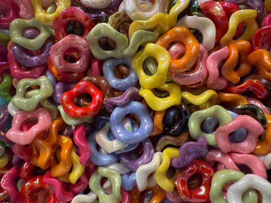 16MM Wavy Spacers Assorted Styles -25pc Pack