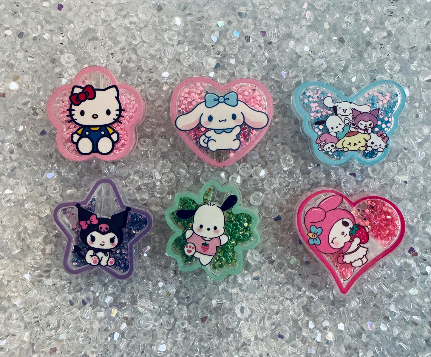 Acrylic Shaker Focal beads | Strawberry, Poke, Jack, Alien, cars, different Themes Beads -DIY For pens -  Random Mix - 3pcs