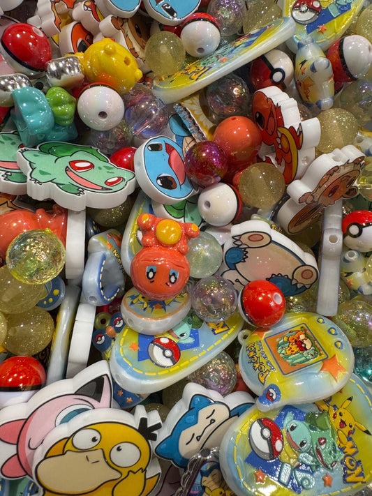 01- Poké Mix - Acrylic Bead Mix ,DIY for Chunky Keychains, Phone and Bag chains!