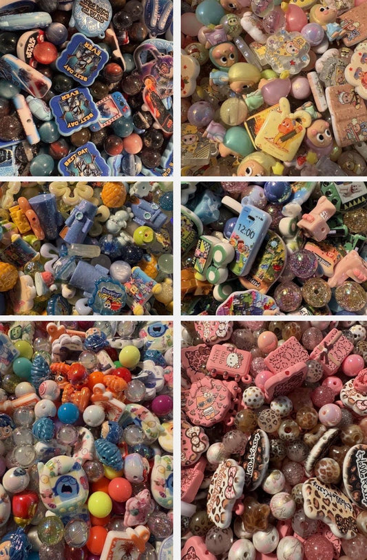 01- Custom Character Mixes - Acrylic Bead Mix ,DIY for Chunky Keychains, Phone and Bag chains!-
