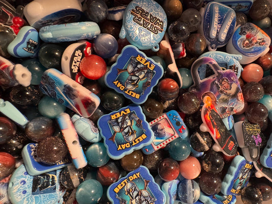 01- Custom Character Mixes - Acrylic Bead Mix ,DIY for Chunky Keychains, Phone and Bag chains!-
