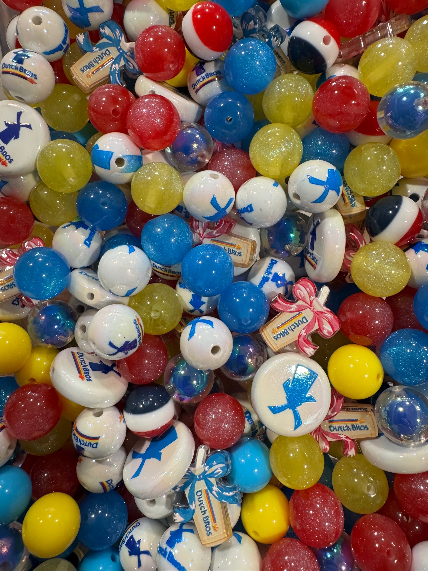 Coffee Custom Bead Mix, Dutch Bro, DIY for Chunky Keychains, Phone and Bag chains!