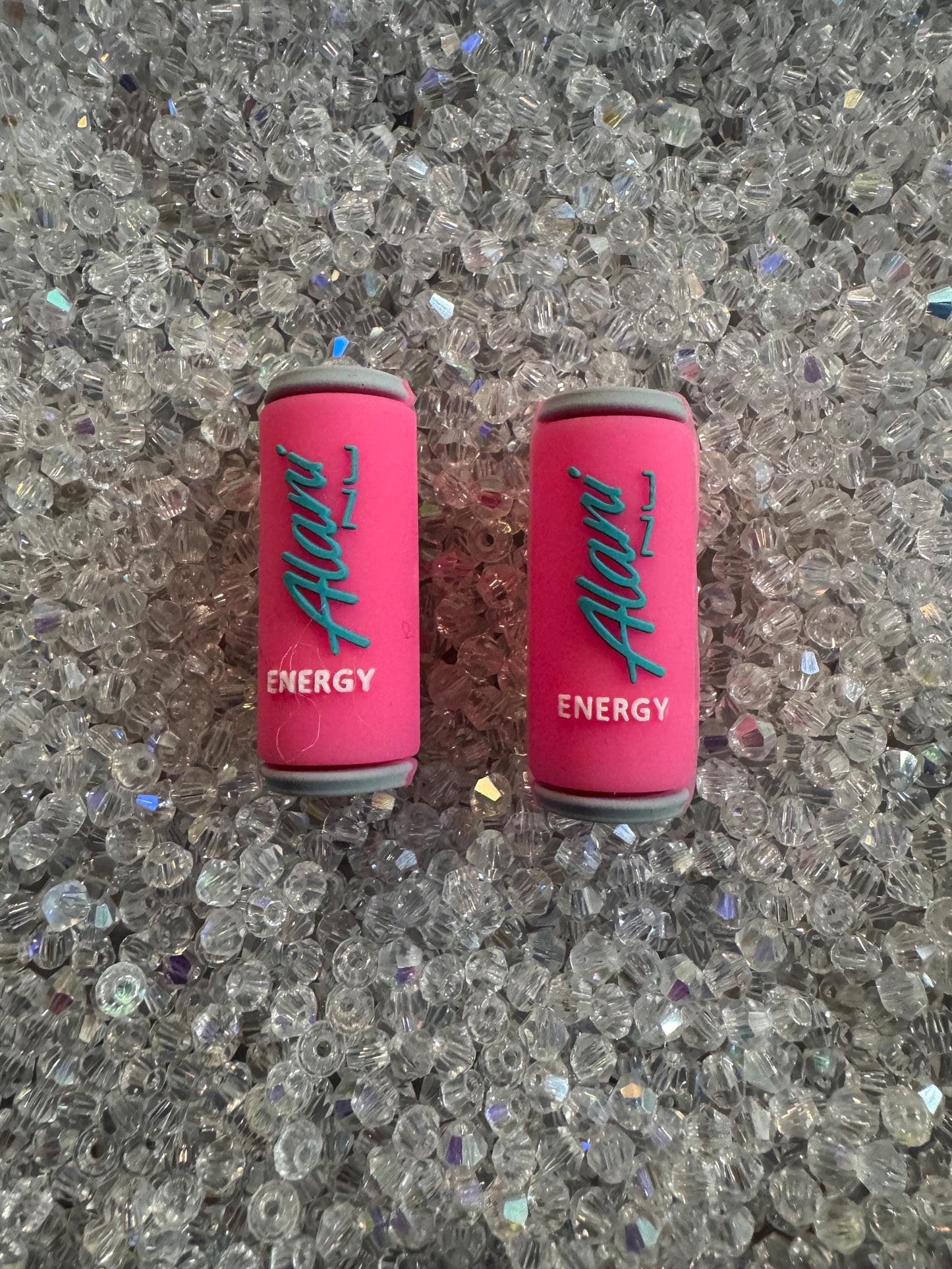 3D Pink Energy Drink Focal Bead-For pens and beadable items- 2pk