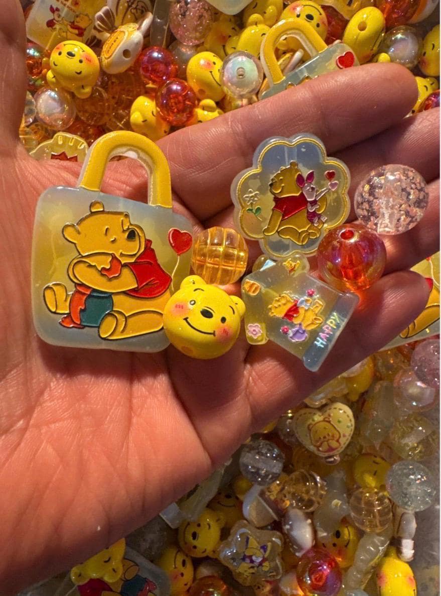 01- Custom Honey Bear Mix - Acrylic Bead Mix ,DIY for Chunky Keychains, Phone and Bag chains!