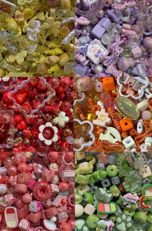 Acrylic Beads Mix by Color Assorted shapes Mix for Pens, Phone and Chunky Keychains