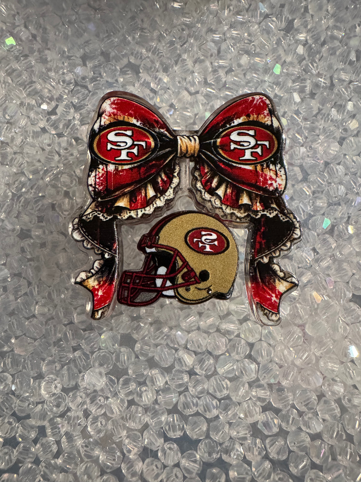 2Pc Sports Theme Set Acrylic Bow