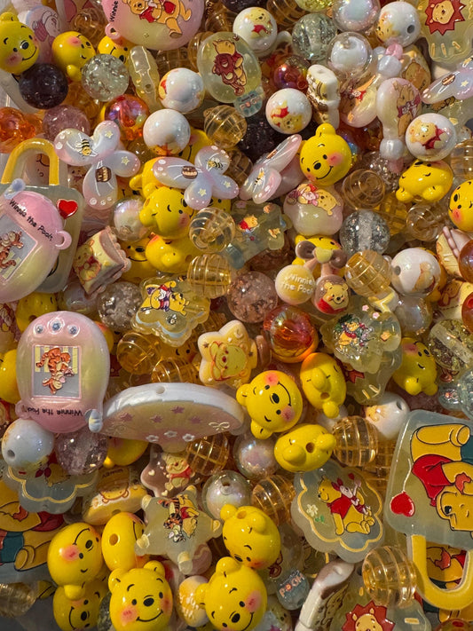 01- Custom Honey Bear Mix - Acrylic Bead Mix ,DIY for Chunky Keychains, Phone and Bag chains!