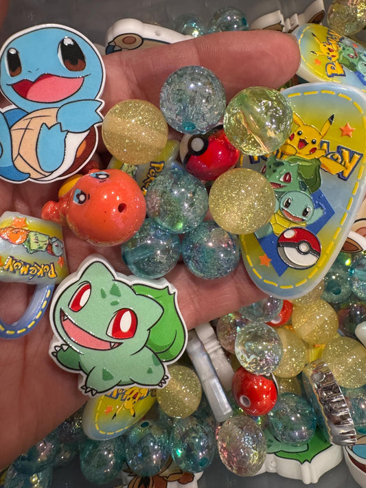 01- Poké Mix - Acrylic Bead Mix ,DIY for Chunky Keychains, Phone and Bag chains!